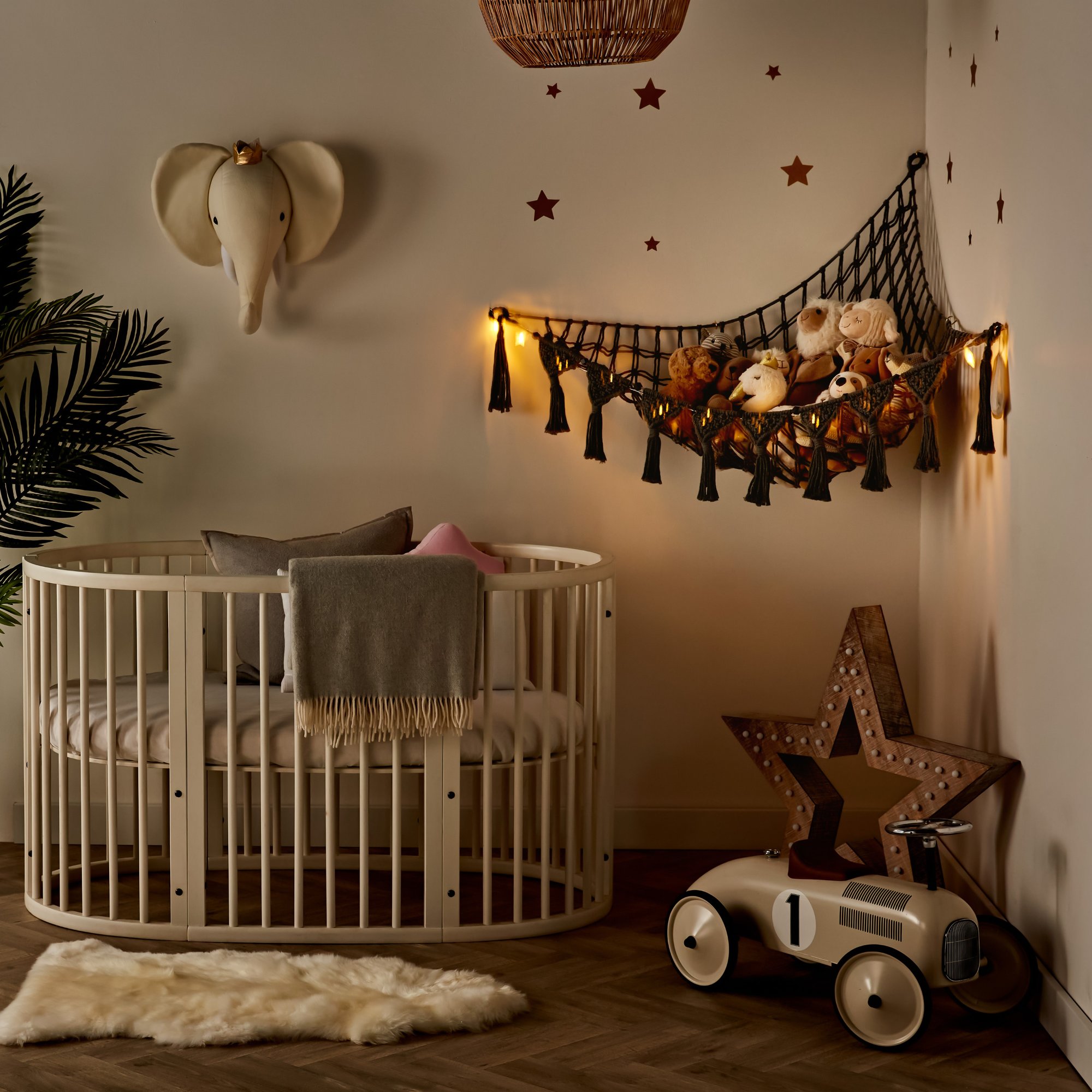 Dark nursery with hammock